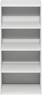 Furinno Basic Book Shelf, 4-Tier Bookcase with Open Shelf, Bookshelf, Cube Storage Organizer, 11 x 17 x 35, for Living Room, 