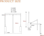 Pull Out Clothes Rail Extendable Pull Out Closet Rod - Adjustable Clothing Organizer Holder, Shock-Absorbing Buffer Pull-Down