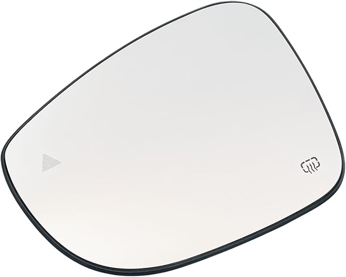 Left Driver Side Mirror Glass Heated W/Blind Spot NO-Auto Dimming Compatible with 2017-2024 Chrysler Pacifica for 2020-2024 Chrysler Voyager（2 PIN ） (Driver Blind Spot No-Anti-glare)