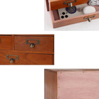 Wooden Storage Box Countertop Drawers Vintage Wooden Drawers Apothecary Cabinet Wood Desktop Organizer Box Library Card Catal