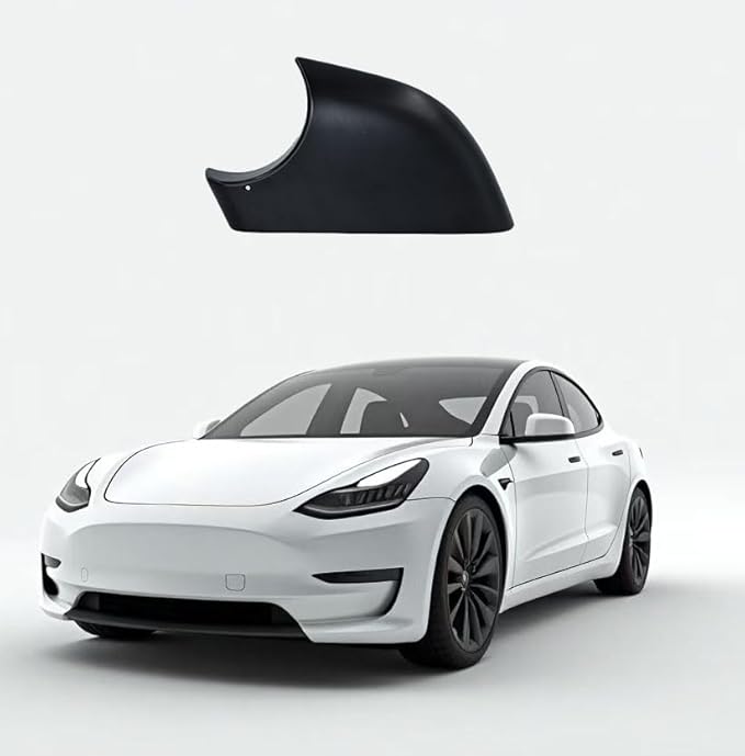 fit For Tesla Model 3 Front Wing Mirror Cover Holder Lower Tray 2017-2025，Black left driver Side Mirror Bottom Cover Replacement for Tesla Model 3 Wing Repair(left）
