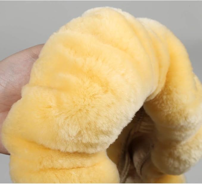 Plush Fuzzy Fluffy Wool Sheepskin Car Steering Wheel Cover for Girls Women Cozy Universal Soft Car Auto 14 1/2-15 1/2inchs (G