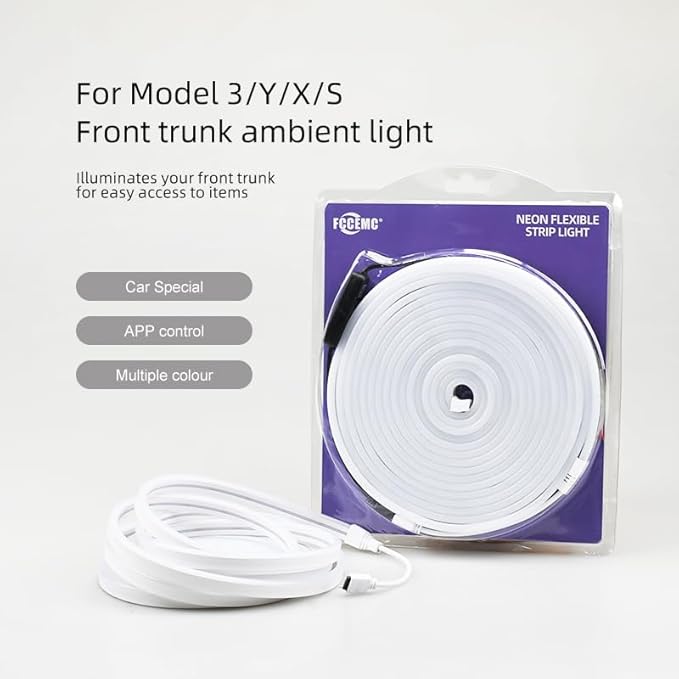 Interior Car LED Strip Lights for Tesla Model 3 Y 2021-2023 (Trunk/Neon)