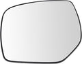TRQ Driver Side Mirror Glass Non Heated with Backing Plate For Factory Equipped Mirrors Compatible with 2014-18 Subaru Forest