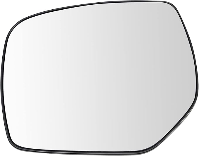 TRQ Driver Side Mirror Glass Non Heated with Backing Plate For Factory Equipped Mirrors Compatible with 2014-18 Subaru Forest