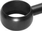 Ceiling Mount Curtain Rod Bracket 2 Pack, 2 Inch Stainless Steel Heavy Duty Flange Holders, Matte Black Closet Pole End Suppo