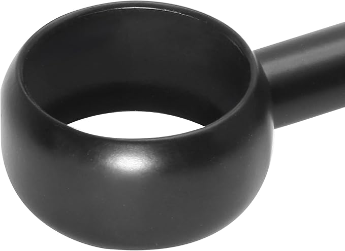 Ceiling Mount Curtain Rod Bracket 2 Pack, 2 Inch Stainless Steel Heavy Duty Flange Holders, Matte Black Closet Pole End Suppo