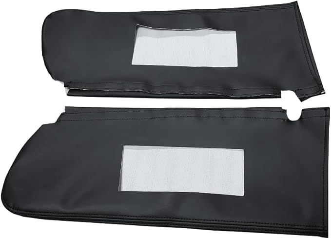 Car Sun Visor Cover Pair Fit for Chevy Tahoe Suburban Yukon 1995-1999, Microfiber Leather, Black