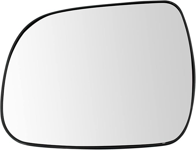 TRQ Driver Side Mirror Glass Heated For Factory Equipped Mirrors Compatible with 2010-2013 Toyota Highlander US Built Models