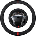 Suede Steering Wheel Cover,Compatible with Infiniti QX80 QX56 Suede Leather Sport Non-Slip Wheel Cover Car Interior Accessories 15.5 16 inch for Man and Women