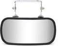 BOOLEE Convex Mirror Stainless Steel Rectangular U-Bracket for Cars Trucks Boats Tractors Forklifts Improves Visibility Rear view and Side Mirror Universal Screw Fixed