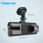 1080P 3Channel Dash Camera for Car Front and Rear Inside Dashcam Car Video Recorder,170°Wide Angle Vehicle Cam,WDR,G-Sensor,2