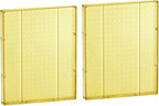 Azar Displays 771620-YEL Plastic Pegboard for Wall Organization - Garage Tool Organizer Wall Mount (Pack of 2) - 1-Sided Dura