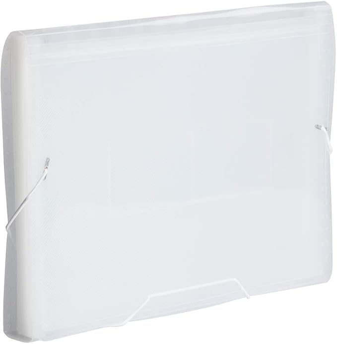 JAM PAPER Accordion Folders - 13 Pocket Plastic Expanding File - Legal Size - 10 x 15 - Clear - Sold Individually
