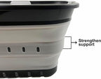 SAMMART 42L (11 gallon) Collapsible Plastic Laundry Basket - Foldable Pop Up Storage Container/Organizer - Portable Basket - 