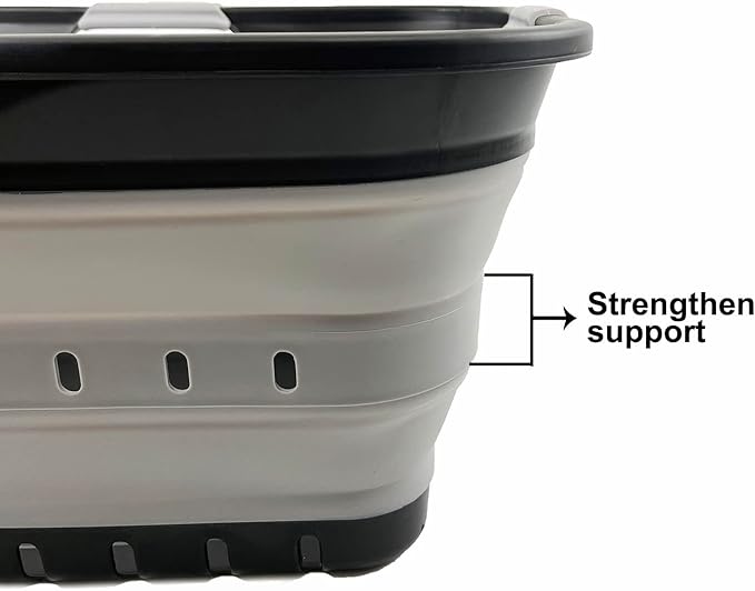 SAMMART 42L (11 gallon) Collapsible Plastic Laundry Basket - Foldable Pop Up Storage Container/Organizer - Portable Basket - 
