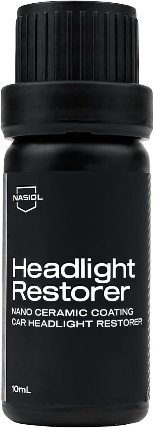Nasiol Headlight Restorer, Nano Ceramic Restoration and Protection Kit, No Power Tools Required, Brings Headlights Back to Like New Condition, Ultimate UV Protection, 3+ Years Durability
