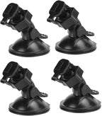 Universal Car Dash Cam Mount - Vacuum Suction Cup Holder with 4 Interchangeable Heads for GPS Navigation and Dashboard Recorder(Buckle w/Card Slot)