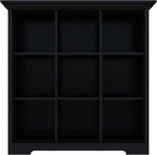 OSCHF Cube Storage Bookcase with Base - Wooden 3 Tiers Floor Standing Open Shelf Cabinet for Home and Office, 9-Cube Lattice 