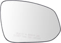 TRQ Passenger Side Mirror Glass with Backing Plate Compatible with 2014-2017 Toyota Highlander TO1325120