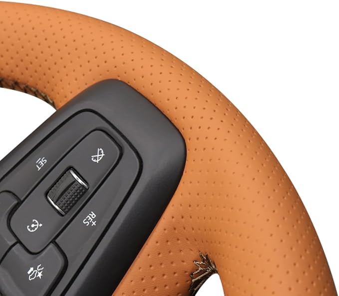 MEWANT Steering Wheel Cover for GMC Sierra Steering Wheel Cover for GMC Sierra 1500 / Sierra 1500 Limited/Sierra 2500 / Sierra 3500/ Yukon (XL) Hive Microfiber Leather
