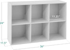 Best Choice Products 6-Cube Storage Organizer, 11in Shelf Opening, Bookcase, Display Shelf, Customizable w/ 3 Removable Back 