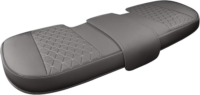Black Panther Luxury PU Leather Rear Car Seat Cover Adjustable Length (49-55'') Back Bench Seat Protector Fits 90% Standard T