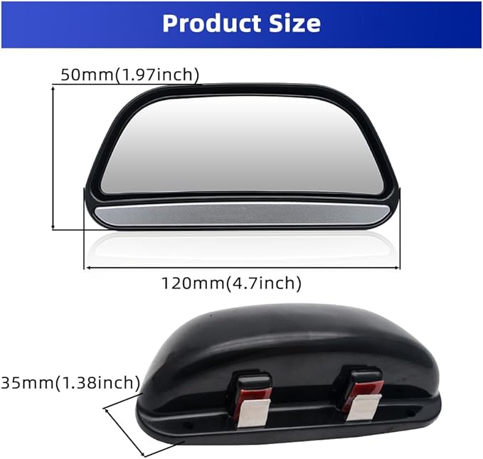 Blind Spot Mirror 2 Pack Car Side Mirror Blindspot Adjustable Car Auxiliary Wide Angle Side Rearview Mirror for Car SUV Truck RV