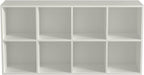 OSCHF 8-Cube Storage Shelf Bookcase - Wooden 4-Tier Floor Standing Open Bookshelf, Modern TV Stand up to 55 Inchs for Home an