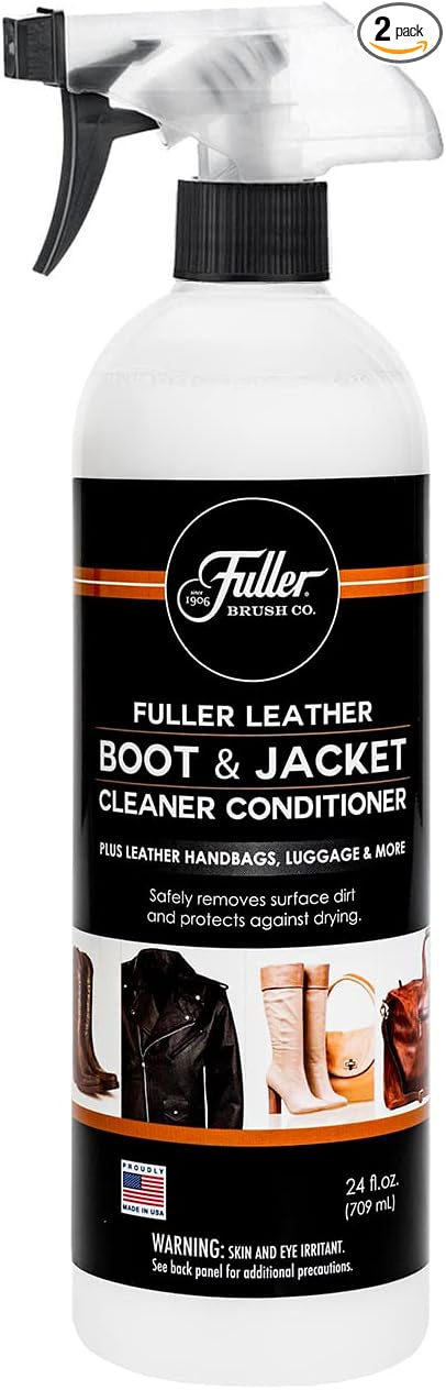 Fuller Brush Leather Boot and Jacket Cleaner Conditioner - Natural Oil Formula for Leather, Vinyl, Backpacks & Luggage - Remo