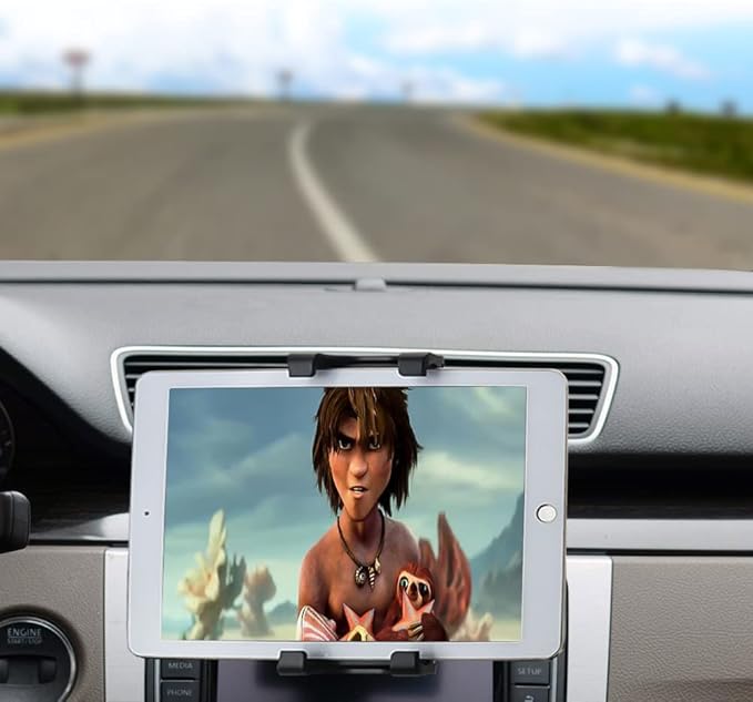 woleyi CD Slot Tablet Car Mount, CD Player iPad Mount Holder, Adjustable Tablet Mount for Car, Compatible with iPad Pro 12.9 Air Mini, Galaxy Tabs, Surface Pro/Go, 5.5"-13" iPhone, Tablets and Devices