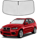 for BMW X5 2019-2024 2025 2026 Windshield Sun Shade - Front Window Shade Custom Fit X5 M Sport xLine SUV Accessories Sun Visor Foldable Shade Blocks UV Rays Car Accessories