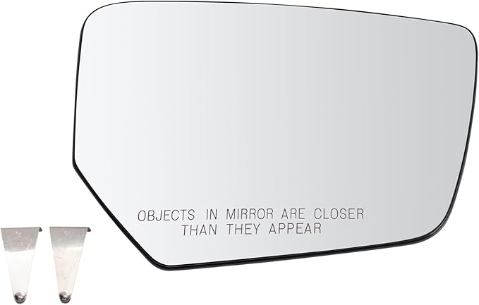 TRQ Passenger Side Mirror Glass Non Heated Convex For Factory Equipped Mirrors Compatible with 2014-20 Chevrolet Impala LT 20