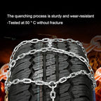 Auto Tightening Snow Tire Chains for Cars, SUVs, and Trucks - Quick Fit 1-Minute Easy Install, Reusable Emergency Traction Ch