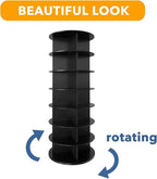 SpaceAid 7 Tier Rotating Shoe Rack Tower, Spinning Shoe Display Lazy Susan, Revolving 360 Shoe Rack Storage Round Carousel, V