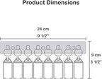 Acrimet Key Tag Rack w/ 8 Keyring Tags (Self-Adhesive Key Storage Rack) (2 Pack) (Assorted Color)