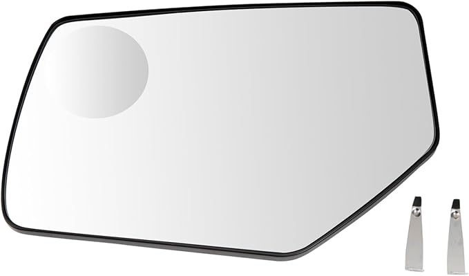 TRQ Driver Side Mirror Glass Heated Snap On Compatible with 2015-2020 Chevrolet Suburban Tahoe GMC Yukon Yukon XL GM1324147