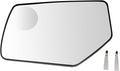 TRQ Driver Side Mirror Glass Heated Snap On Compatible with 2015-2020 Chevrolet Suburban Tahoe GMC Yukon Yukon XL GM1324147