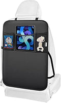 Meolsaek Kick Mats Back Seat Protector, Waterproof Oxford Seat Back Protector, Car Seat Back Protector for Kids, Back of Seat Protector for Kids Feet Car Seat (Black B -1pc)