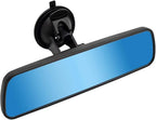 Anti-Glare Rear View Mirror,LECAMEBOR Blue HD Universal Car Interior Rear View Mirror with Adjustable Suction Cup (360° Adjustable Angle)
