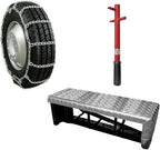 Mytee Products Truck Tire Chain Kit – (Set of 2) CAM Square Link Snow Tire Chain for 24.5" Tires, 14" Tire Chain Wrench (1Pc)