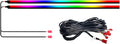 Dream color Acrylic Interior Car Lights, 2 Pieces 110cm/43.3inch 128 Colorful Car LED Strip Light RGB Fiber Optic Rainbow Ambient Lighting bar, Universal Decoration Dynamic Atmosphere Neon Lights