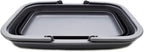 SAMMART SAMMART 9.2L (2.37Gallon) Collapsible Tub with Handle - Portable Outdoor Picnic Basket/Crater - Foldable Shopping Bag - Space Saving Storage Container (1, Grey/Black)