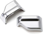 iJDMTOY Satin Silver Front Seat Belt Shoulder Height Adjustment Button Cover Trims Compatible with Mercedes W205 C-Class W213 E-Class X205 GLC-Class