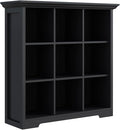 OSCHF Cube Storage Bookcase with Base - Wooden 3 Tiers Floor Standing Open Shelf Cabinet for Home and Office, 9-Cube Lattice 