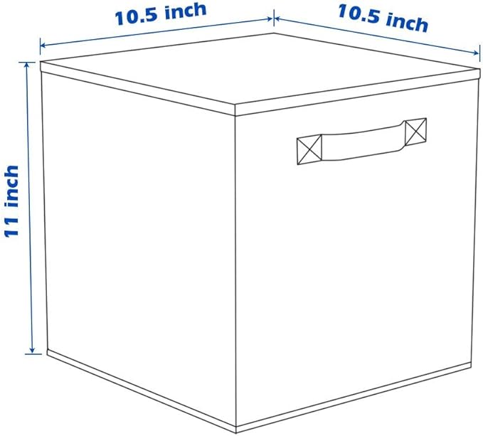 ShellKingdom Storage Bins, Foldable Fabric Storage Cubes And Cloth Storage Organizer Drawer For Closet And Toys Storage, 6 Pa