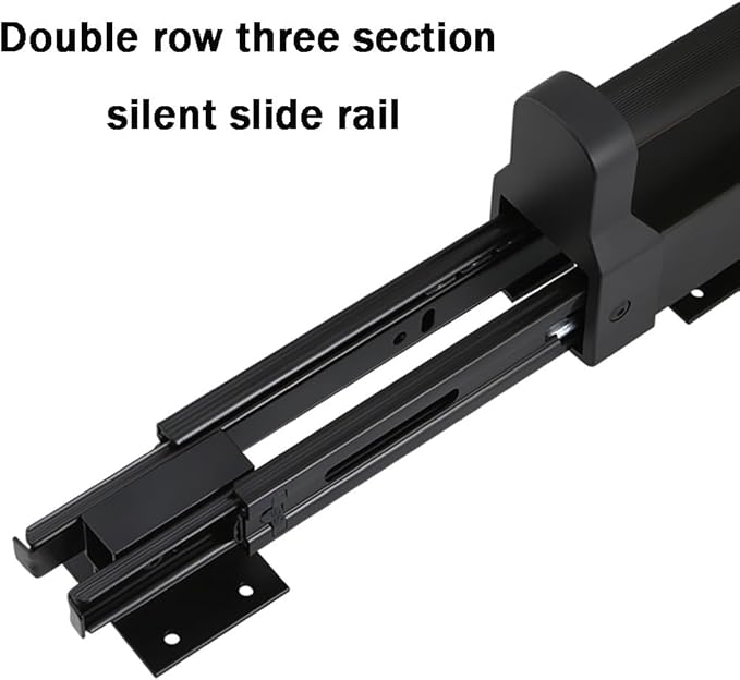 Pull-Out Clothes Rail, Extendable Clothes Hanger, Bearing 30kg, Valet Rods for Closets, Silent Slide Wardrobe Hanger, Closet 