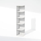 Furinno Reed Corner Shelf, 5-Tier Corner Bookshelf, Book Shelf, Corner Shelves, Storage Rack, for Organization and Storage, H