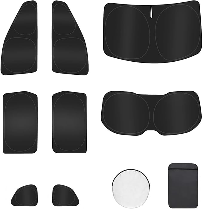 8PCS Window Shades for Rogue 2014-2020 Accessories – Full Coverage Sun Shade for Side Windows, Rear Triangular & Windshield – UV Protection & Privacy for Camping, Napping, Relaxing