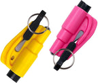 2-Pack Original Emergency Keychain Car Escape Tool – 2-in-1 Seatbelt Cutter & Window Breaker, Compact Auto Safety Hammer, Saf